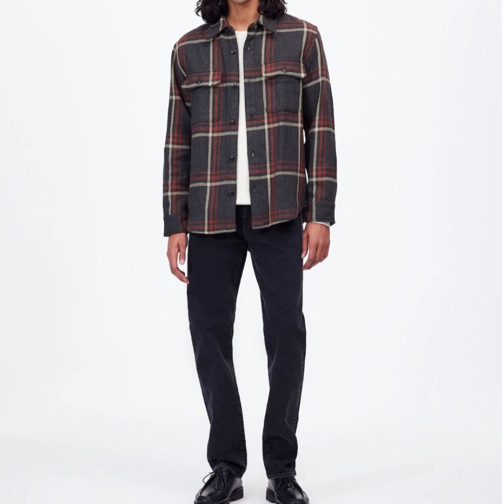 Madewell Brushed Easy Shirt-Jacket in Italian Fabric • size medium • NT033 - Picture 2 of 13